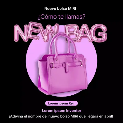 Promocione un evento kitsch de lanzamiento de un nuevo producto en negro y rosa