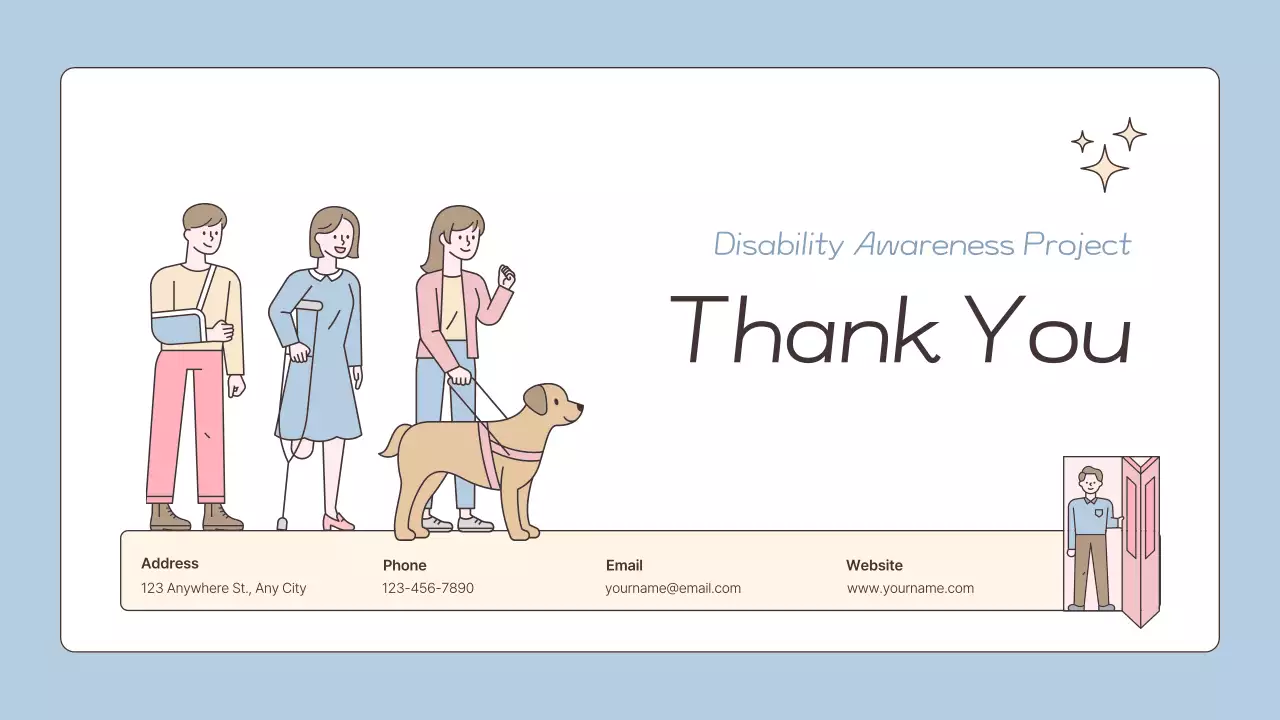 Blue Minimal Disability Report Presentation