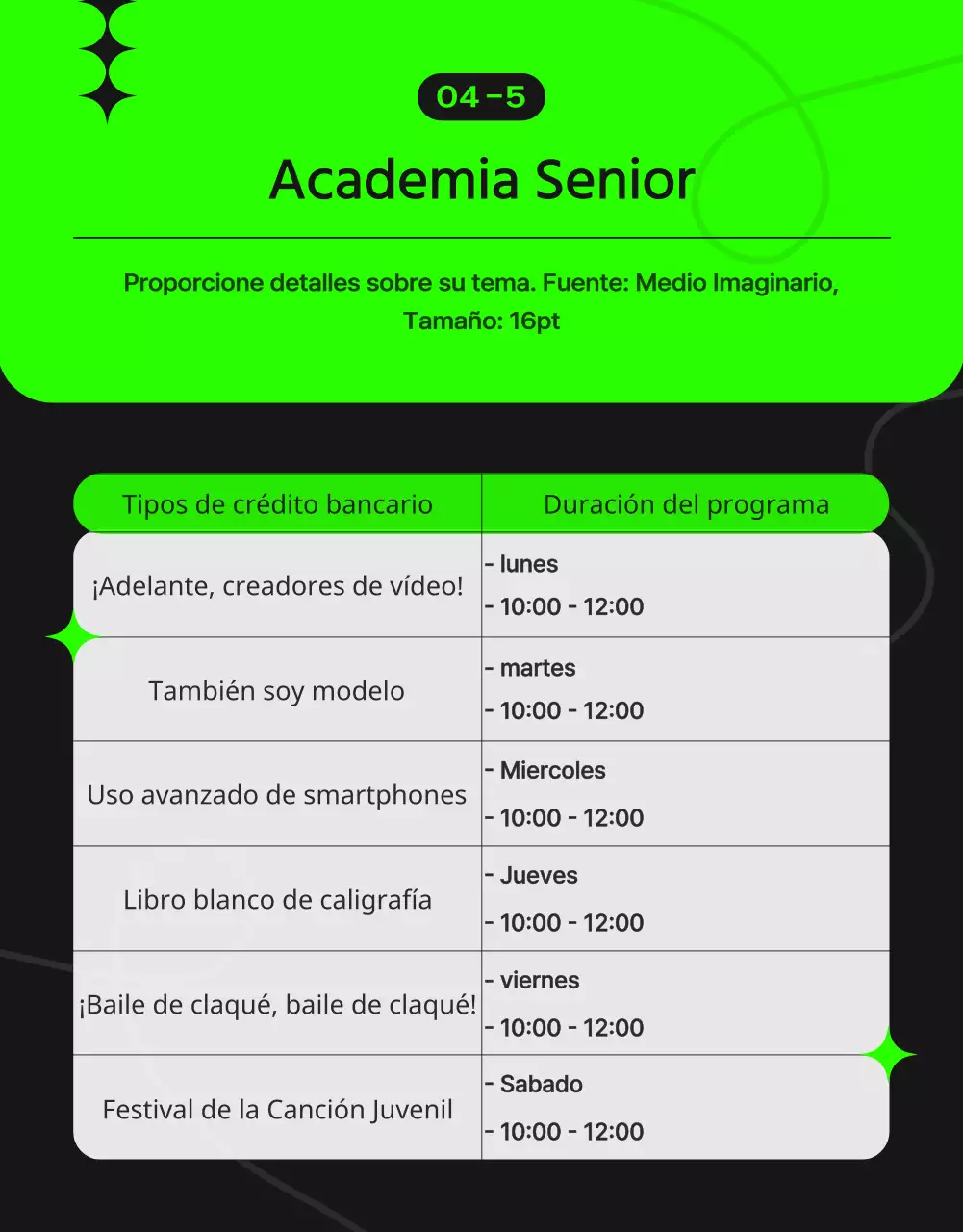 Promoción de un moderno centro de aprendizaje permanente en granate y negro