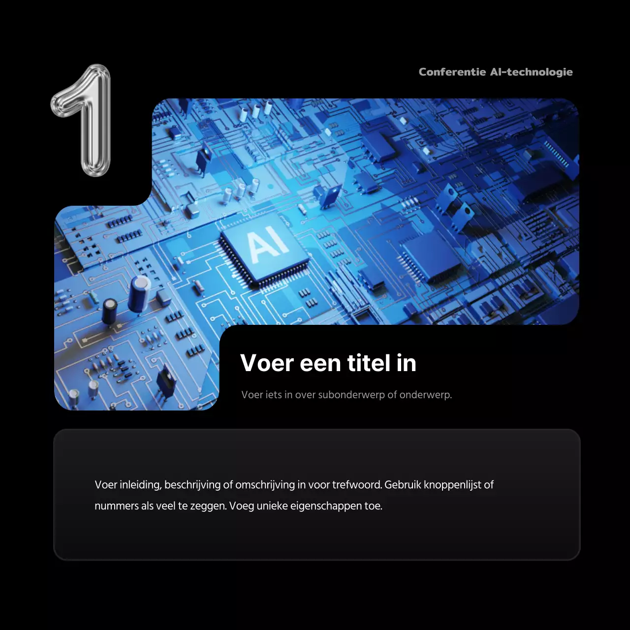 Zwart en paars op een conferentie over kunstmatige intelligentie