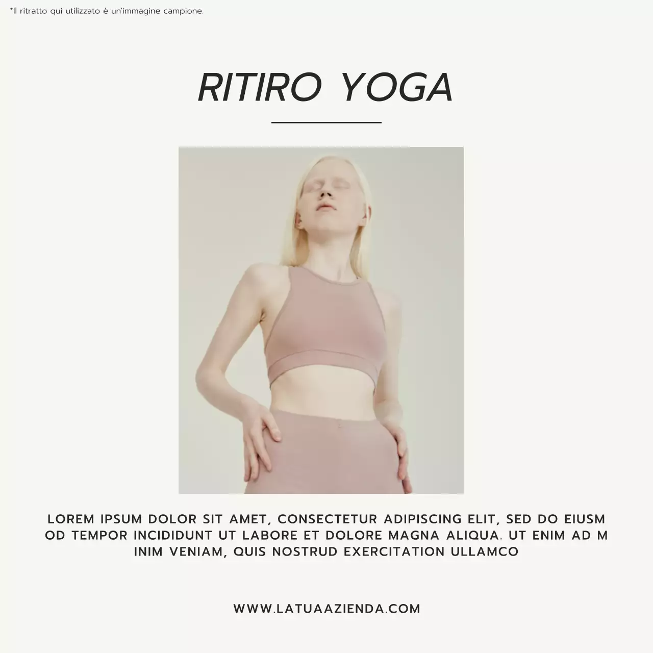 Promozione del ritiro yoga e benessere Beige Minimal