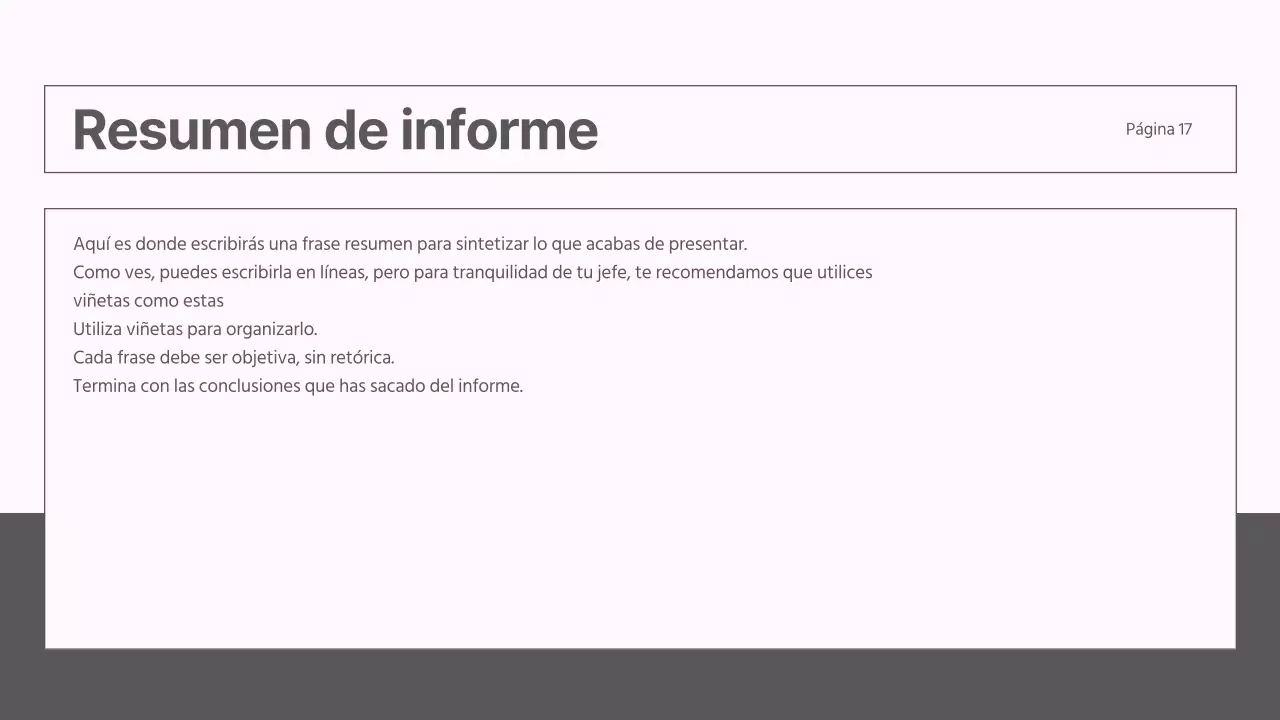 Un moderno informe de estrategia de mercado en gris y rosa