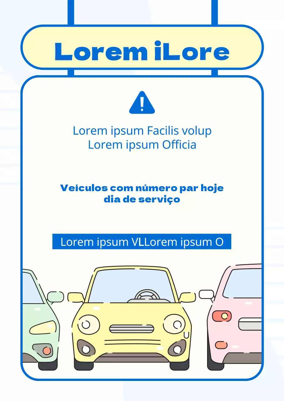 Anunciado o esquema simples de dois carros em azul e marfim