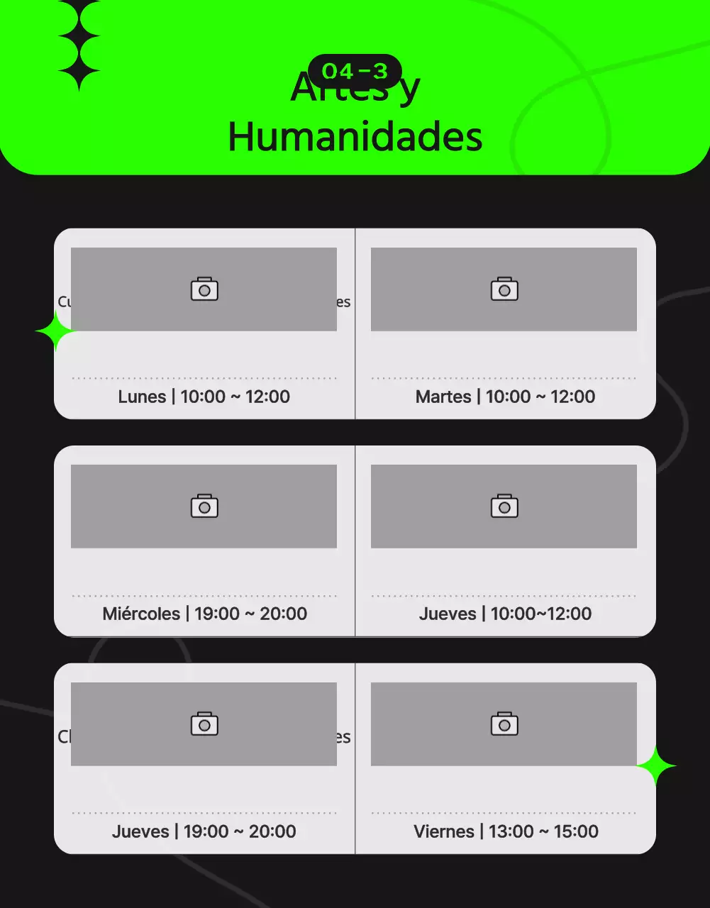 Promoción de un moderno centro de aprendizaje permanente en granate y negro