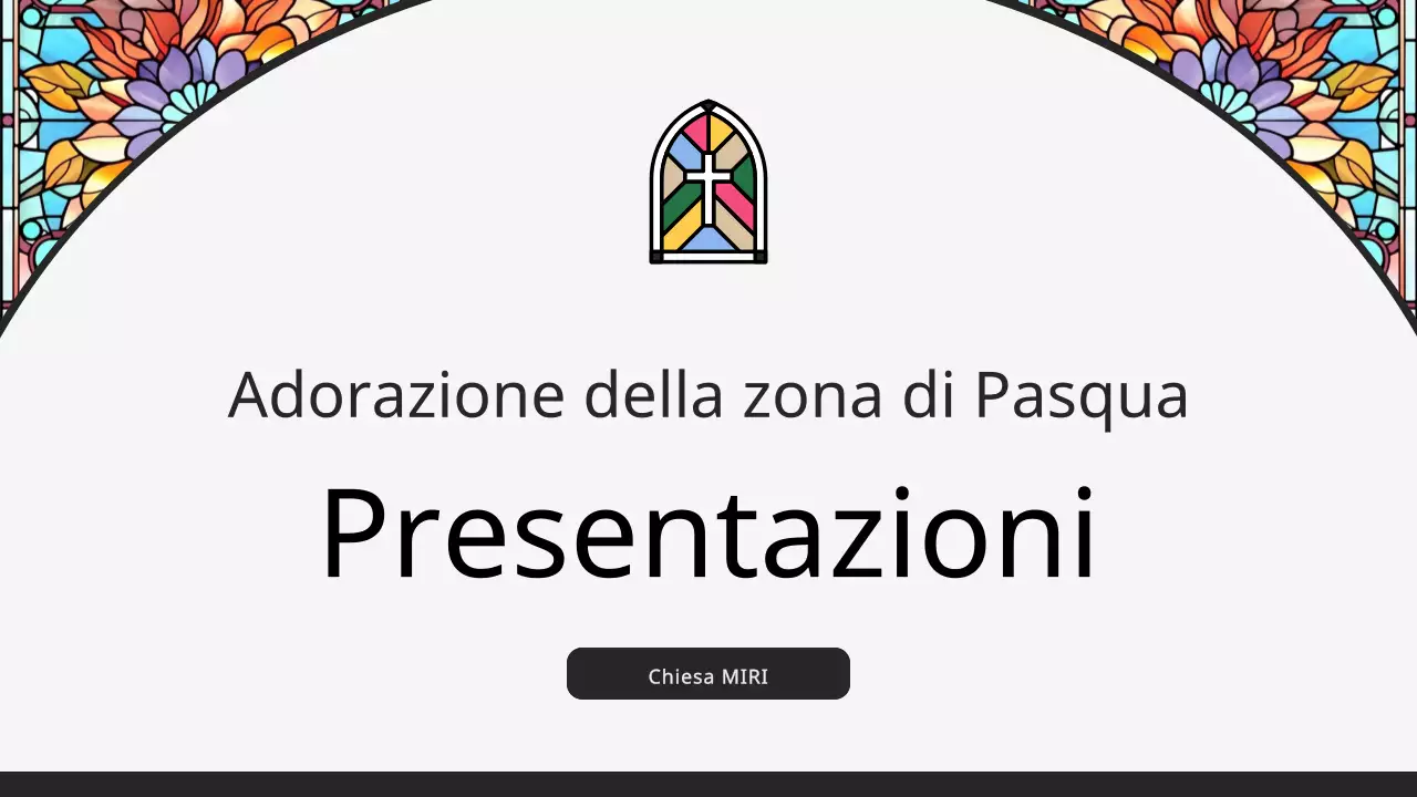 Una guida per un servizio pasquale di classe in chiesa con i colori del nero e dell'arcobaleno