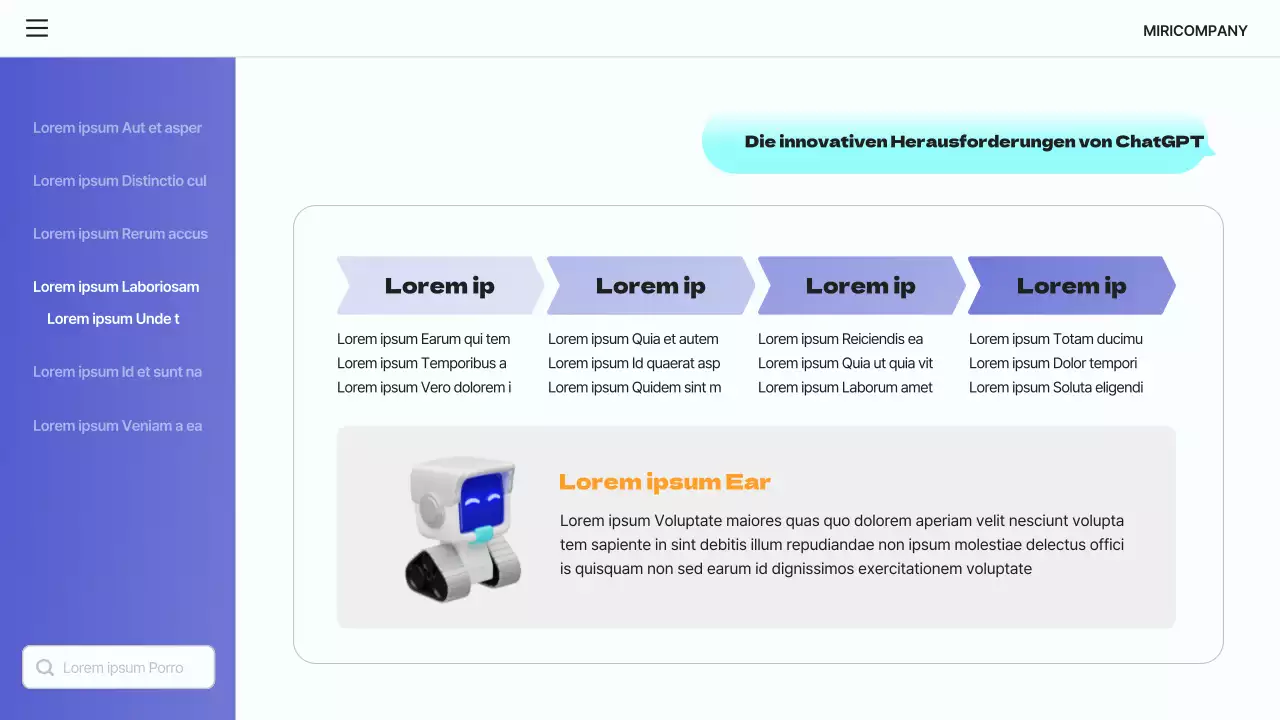 Eine einfache blaue und hellblaue Einführung in ChatGPT
