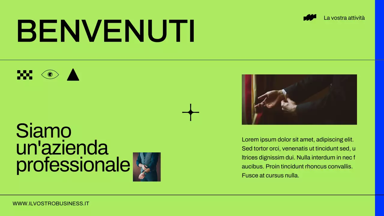 Rapporto sul profilo aziendale di Neon e Nero Moderno