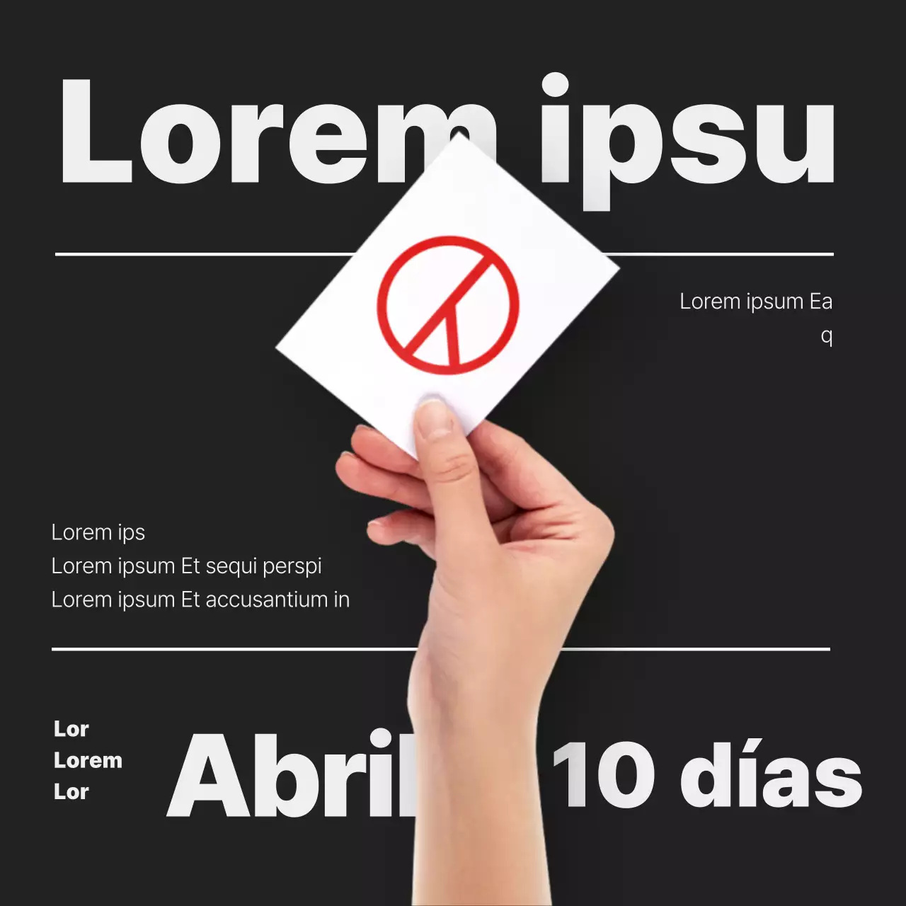 Promover un mensaje negro y minimalista para conseguir el voto