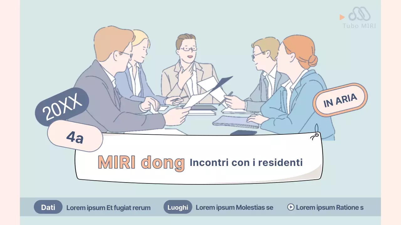 Promuovete un livestream dell'assemblea cittadina con una combinazione di colori rosa e azzurro di tendenza