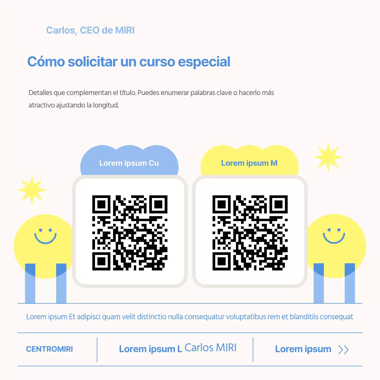 Promoción de las conferencias especiales azules y amarillas para las personas mayores actuales