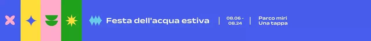 Una semplice festa d'acqua estiva con tante forme e colori