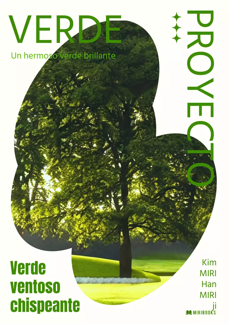 Portada de libro de ensayo moderno en verde
