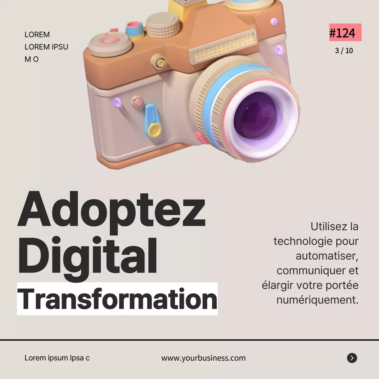 Grey Retro Bold Business Strategy Tips Instagram Carousel Post