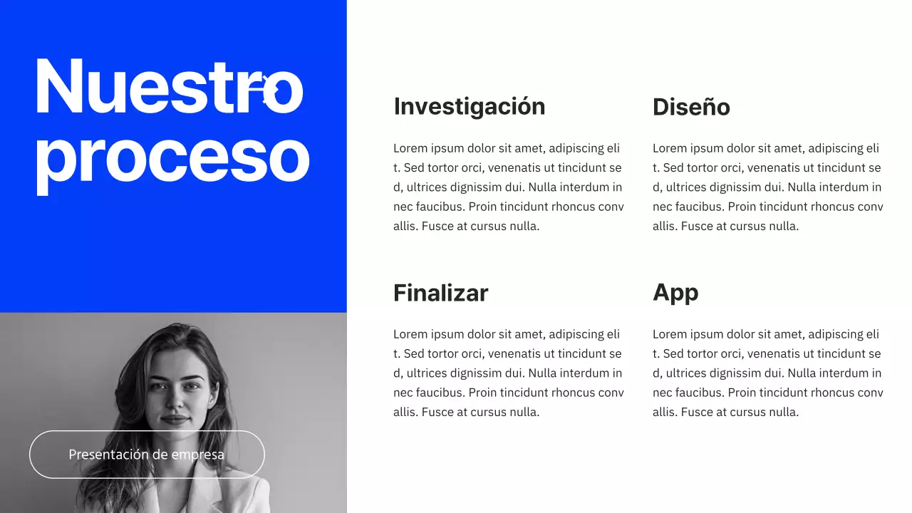 Perfil de la empresa Grey and Blue Minimal