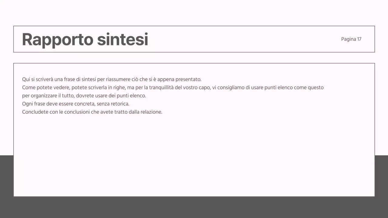 Un moderno rapporto sulla strategia di mercato in grigio e rosa