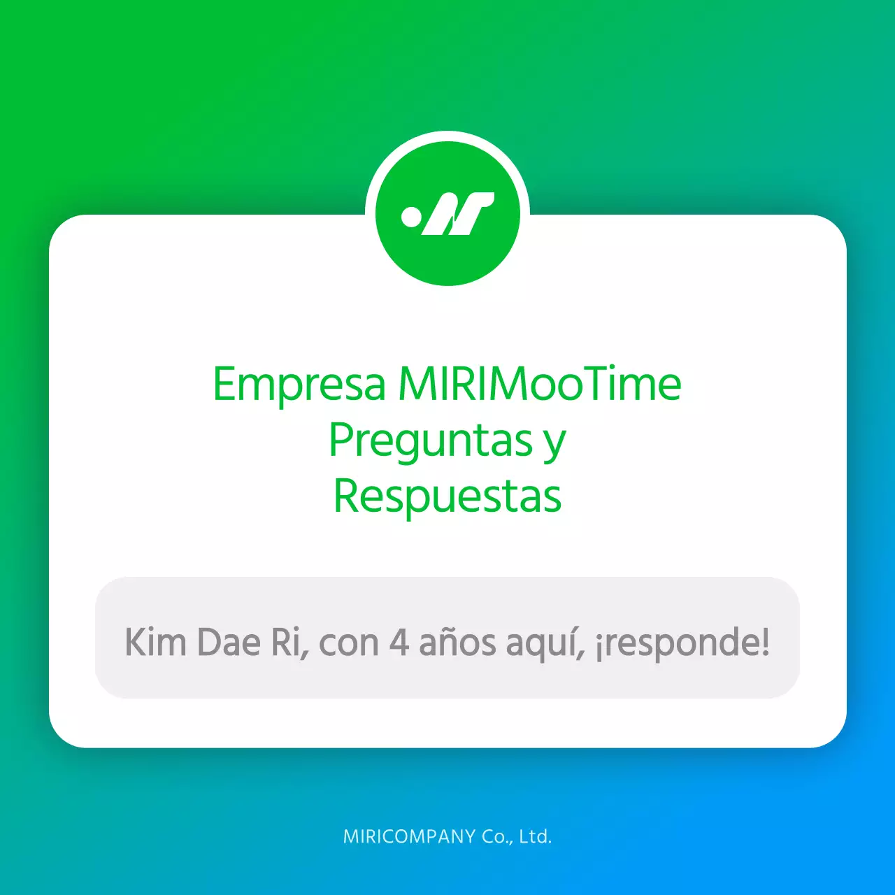 Un sencillo Instagram en verde y azul claro