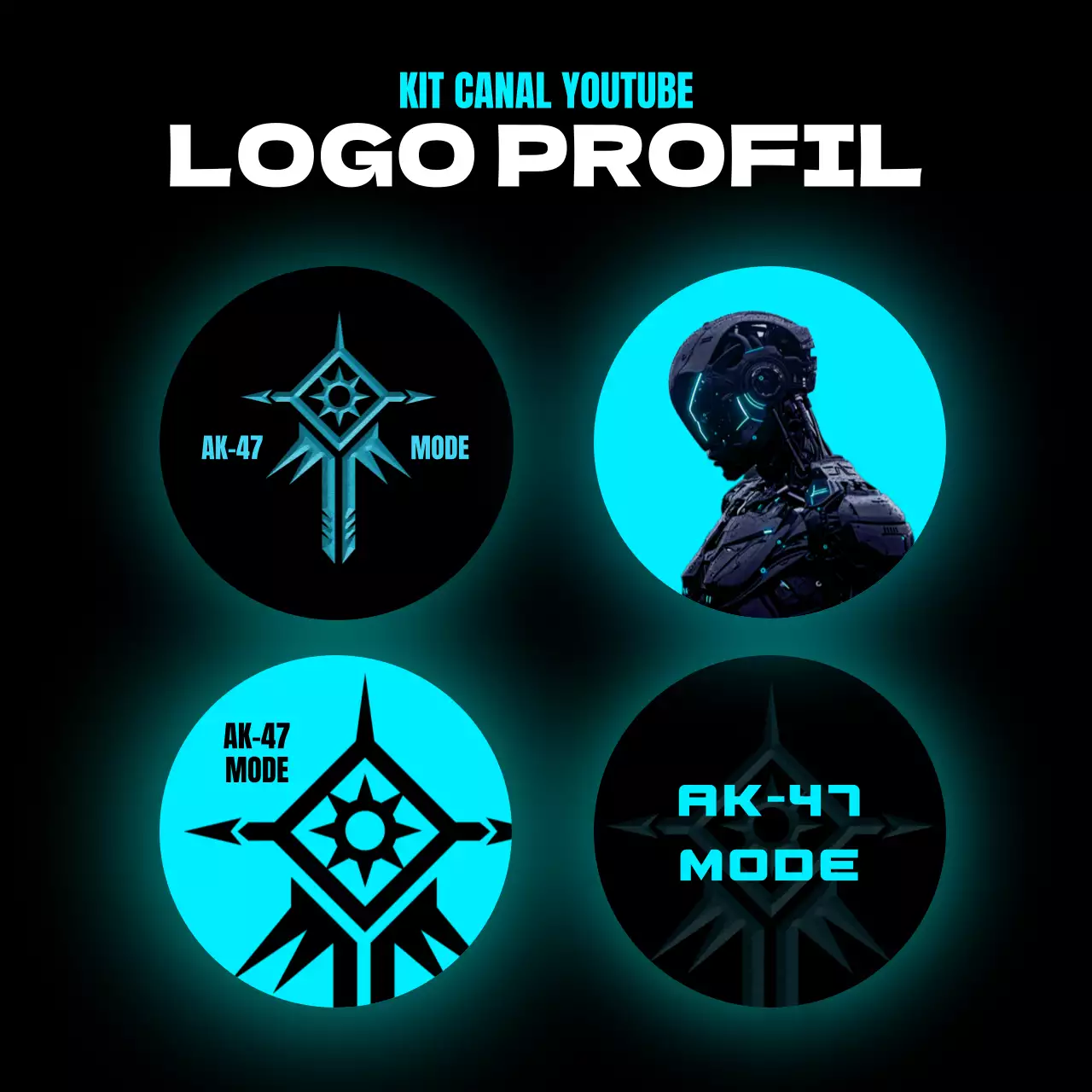 Promouvoir une chaîne de jeux cyberpunk en néon et noir