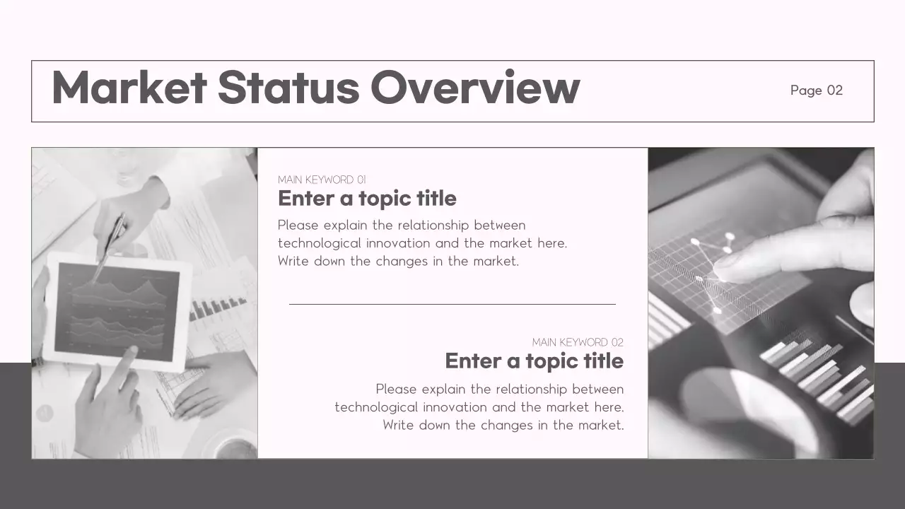 Grey Modern Market Report Document Presentation