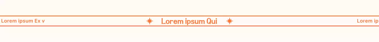 Desain tali dengan tipografi dan garis atas dan bawah