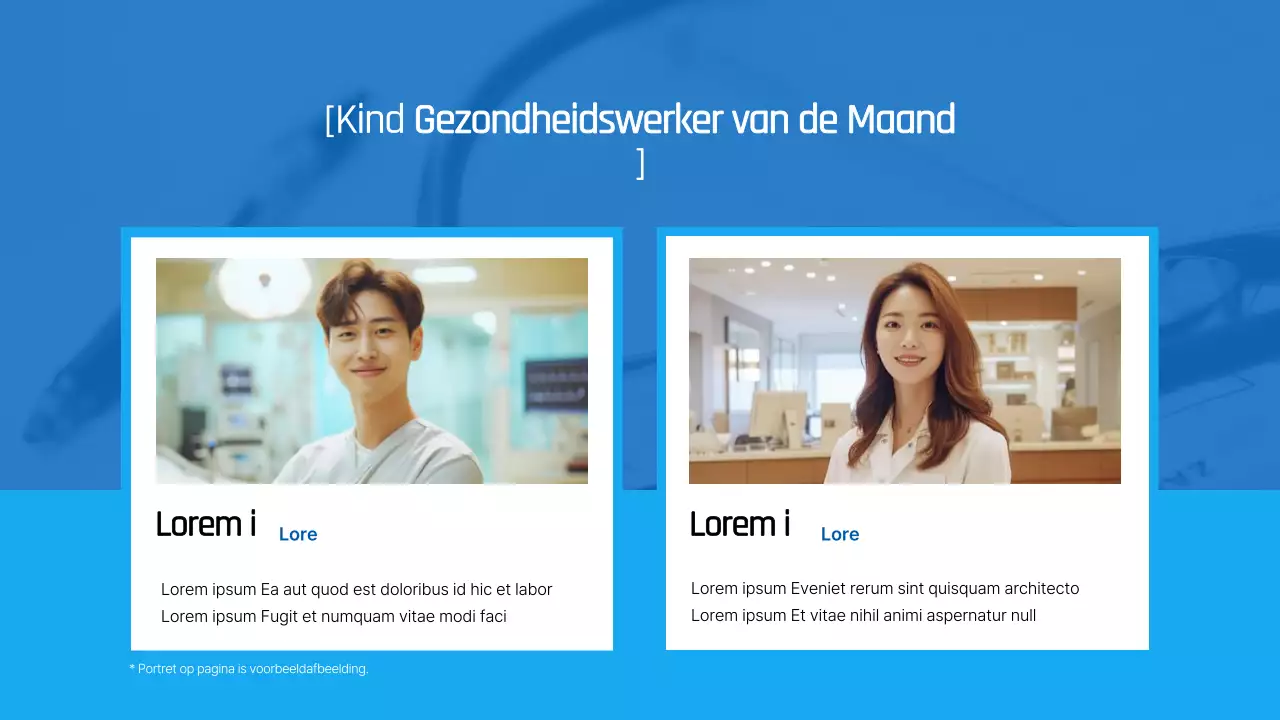 Eenvoudige ziekenhuismededeling in blauw