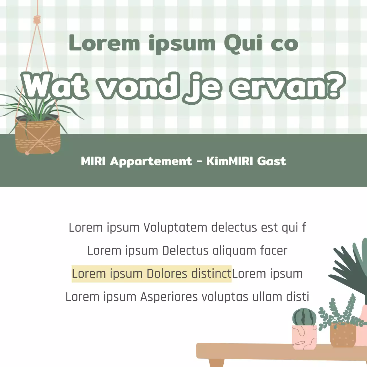 Schattige interieurbouw advertentie met mint achtergrond