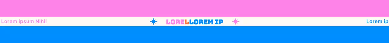 Strapontwerp met typografie en boven- en onderlijnen