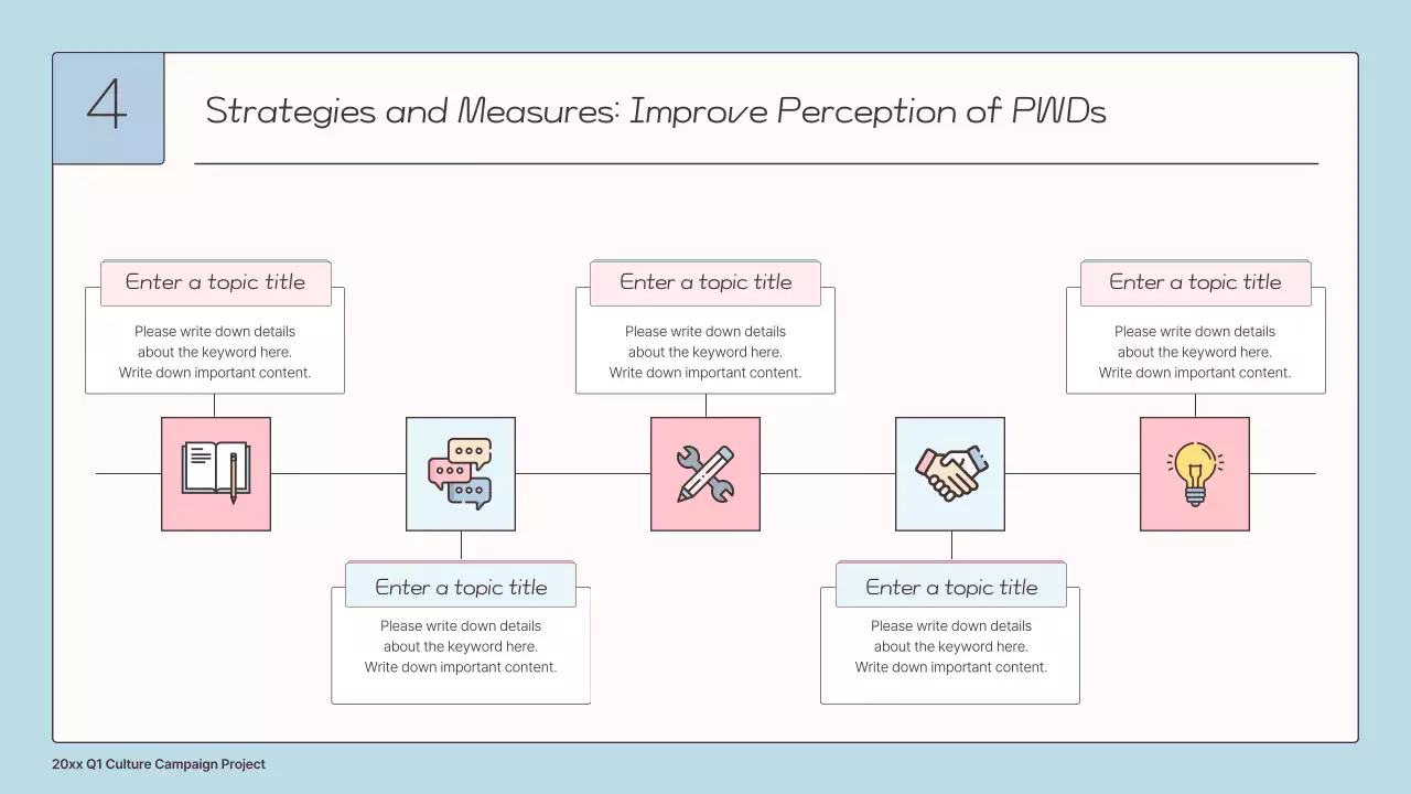 Blue Minimal Disability Report Presentation