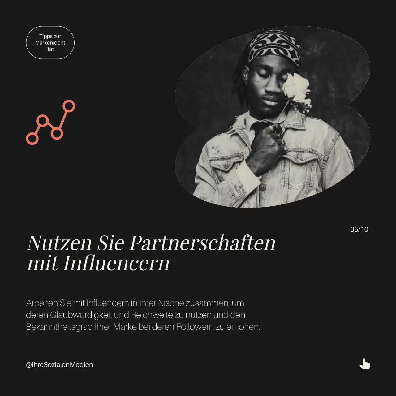 Schwarz Modern Elegant Strategie für den Aufbau der Markenidentität Tipps Instagram Karussell