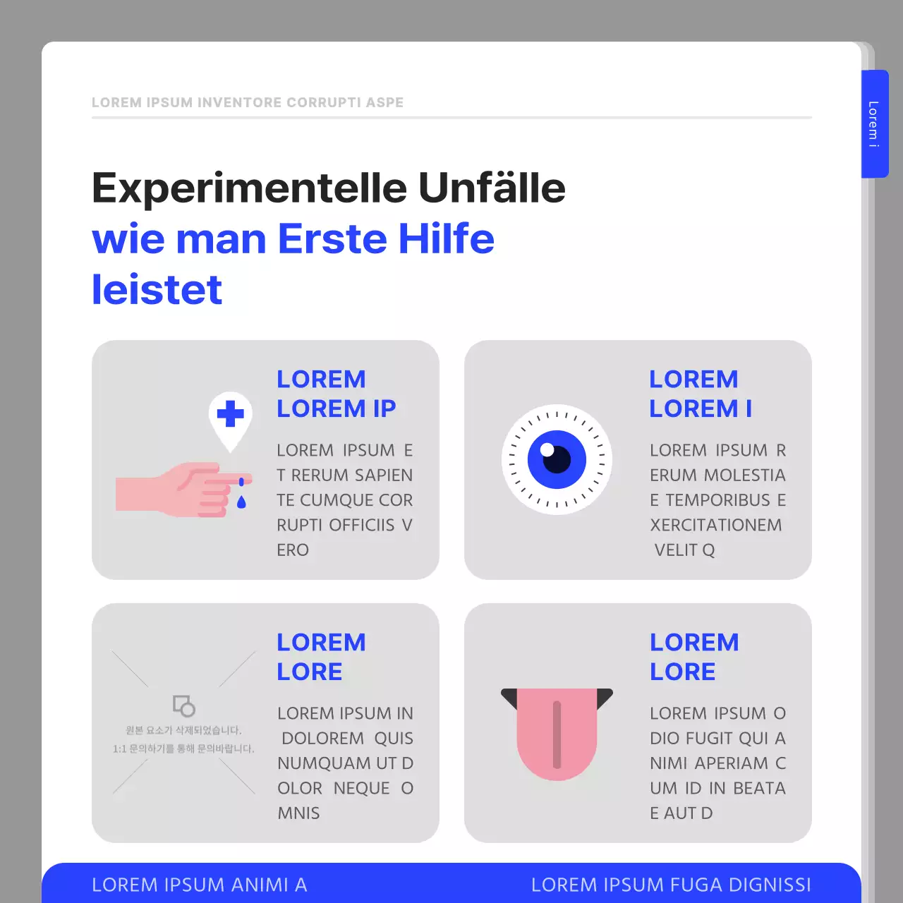 Ein einfacher Leitfaden für Laborsicherheit in Marineblau und Weiß