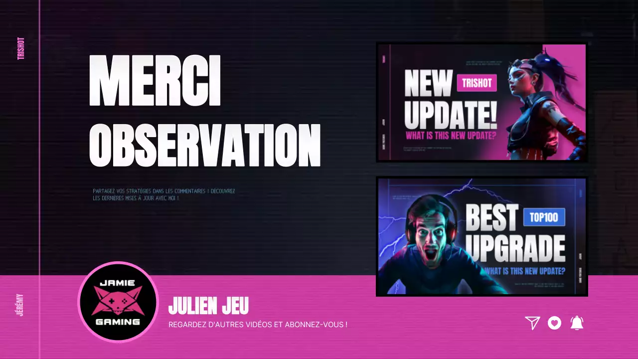 Promouvoir une mise à jour de jeu inspirée du cyberpunk en rose et bleu chauds