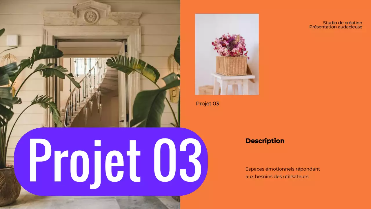 Un portefeuille de design audacieux en violet et jaune