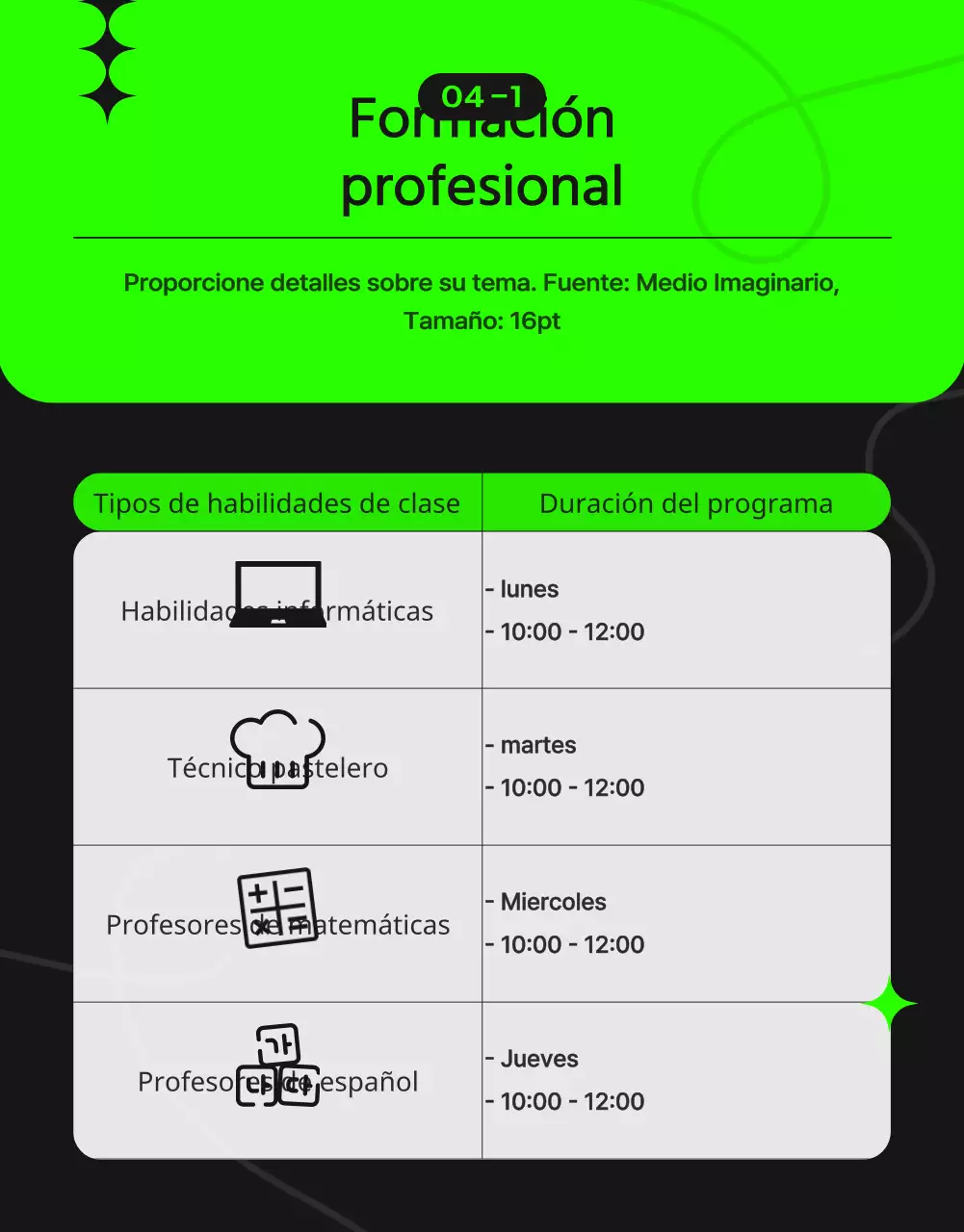 Promoción de un moderno centro de aprendizaje permanente en granate y negro