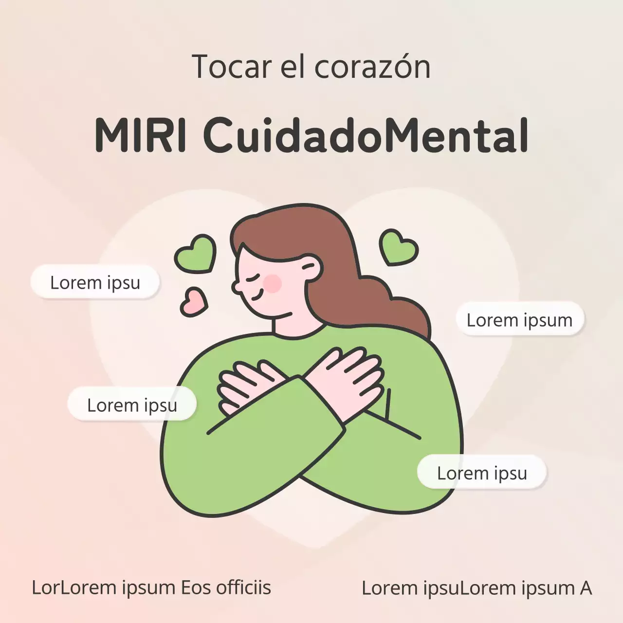 Anuncio de hospital para una acogedora clínica psiquiátrica en chartreuse y beige