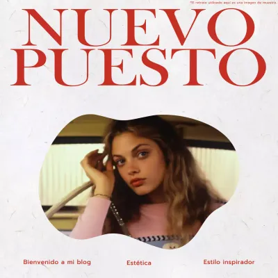 Rojo y Beige Tendencia Moderna Nuevo Poste Marco Foto Publicidad