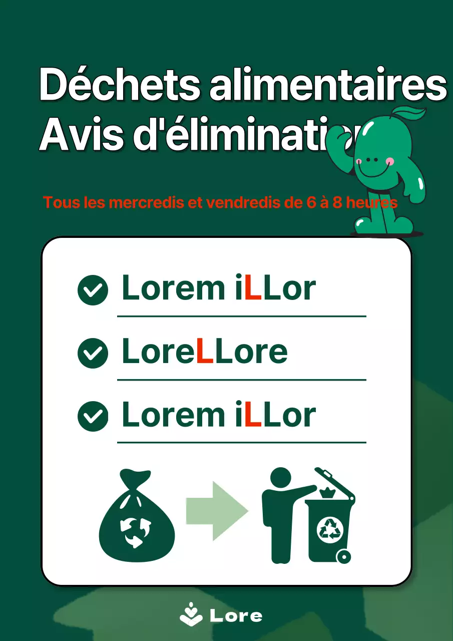 Un simple avis vert sur les déchets alimentaires