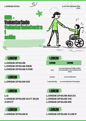 Guía para reclutar un equipo de voluntarios de una ONG moderna en verde y negro
