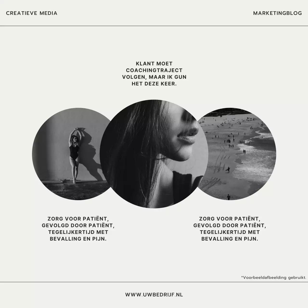 Beige Minimal Social Media & Branding Bedrijfspromotie