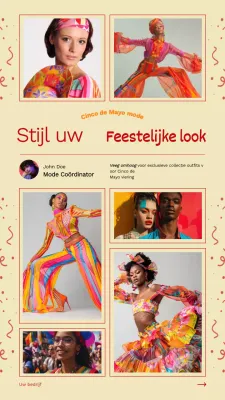 Ivoor en rood moderne Cinco de Mayo modecampagne