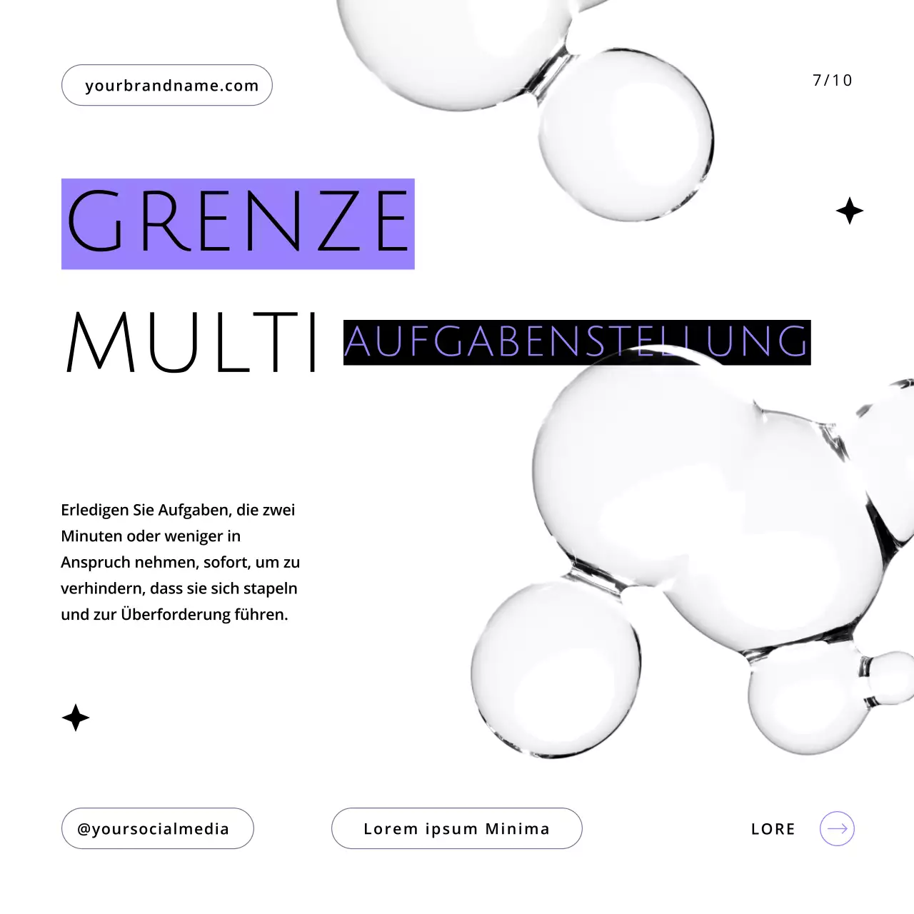 Lila und Weiß Moderne Produktivität Workflow Tipps Leitfaden
