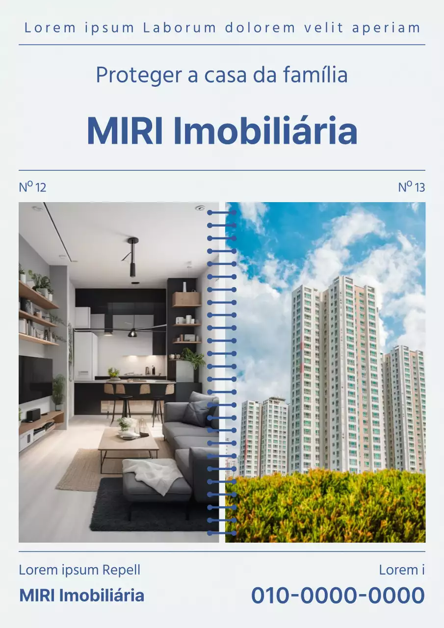 Um simples anúncio de imóvel para venda em azul claro