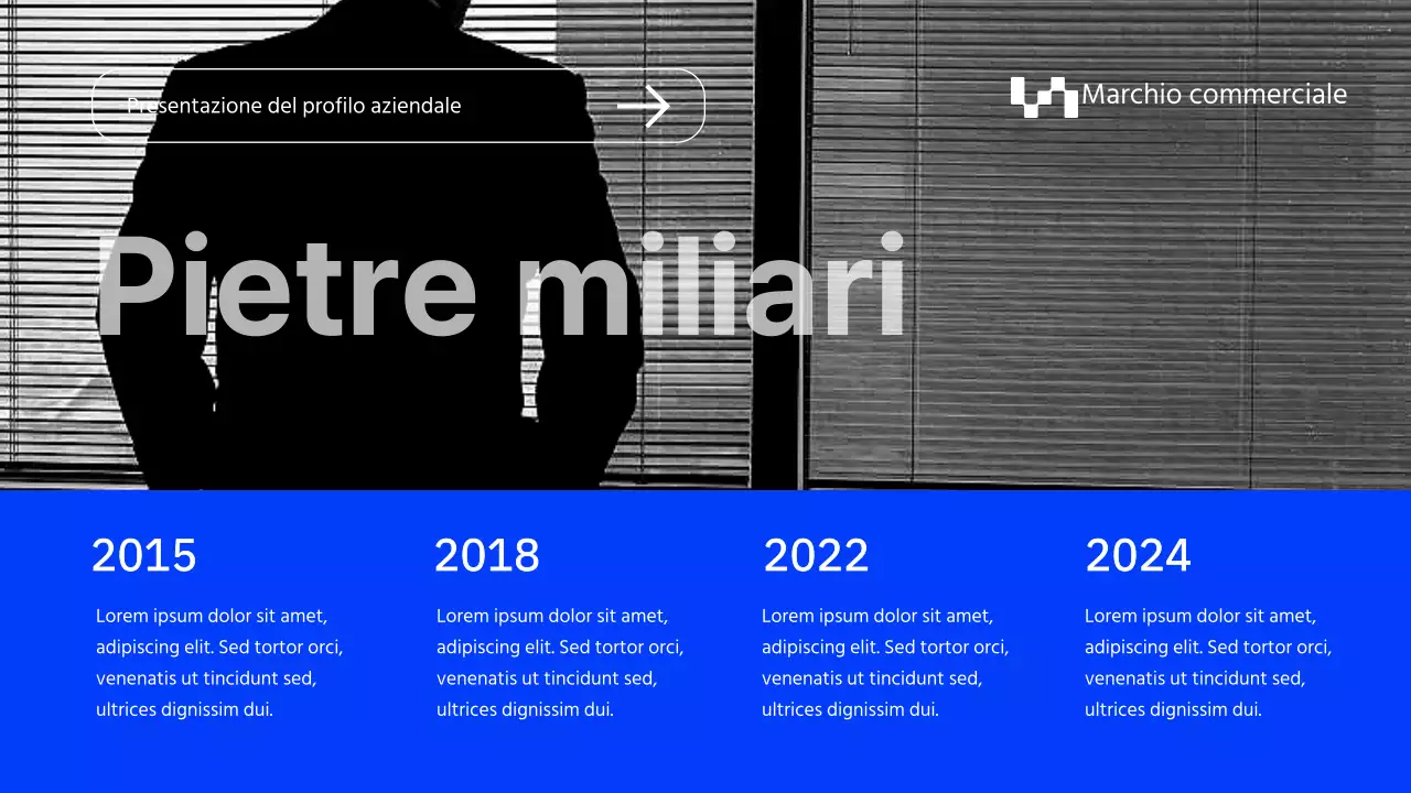 Profilo aziendale di Grey and Blue Minimal