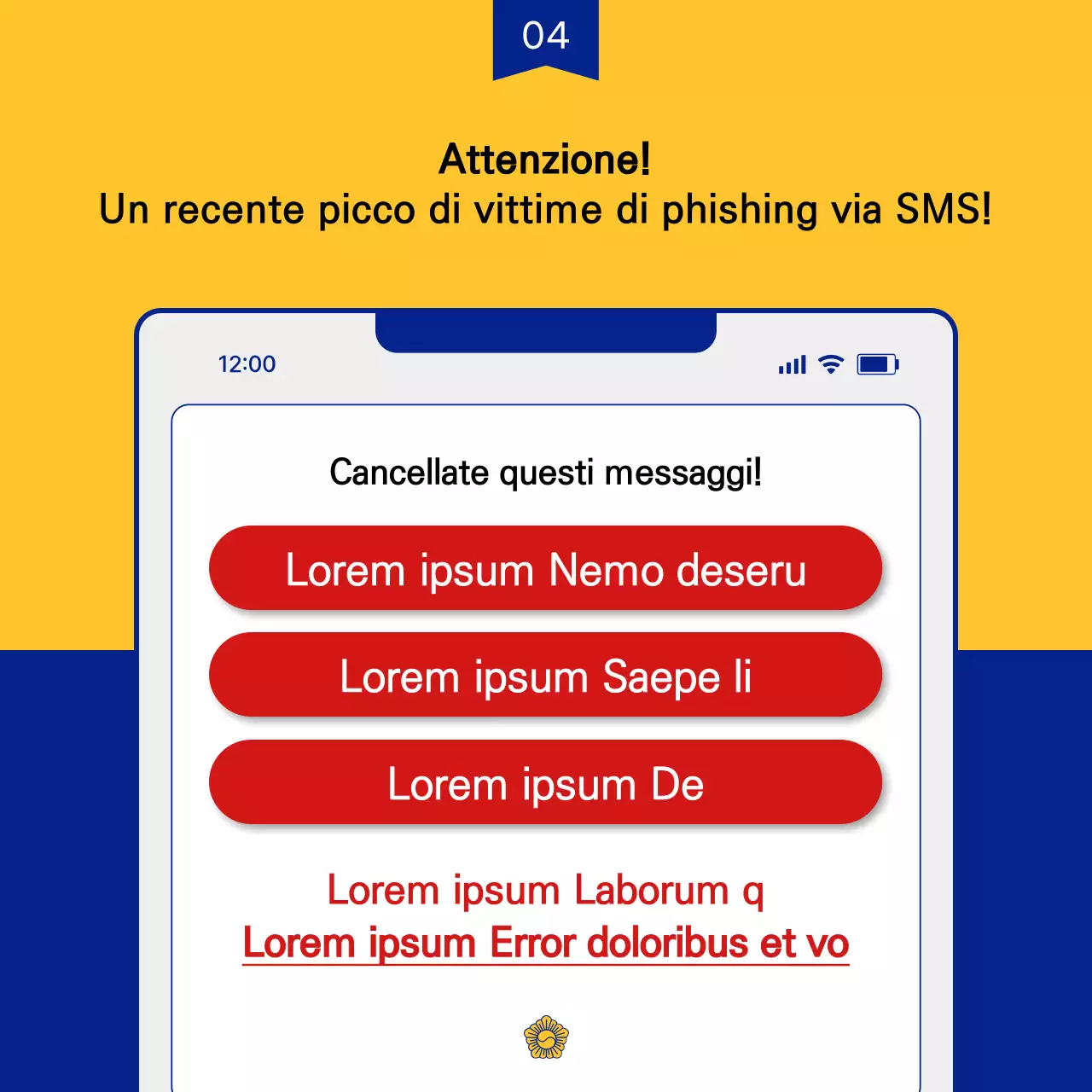 Promuovere una newsletter di polizia di tendenza in giallo e blu navy