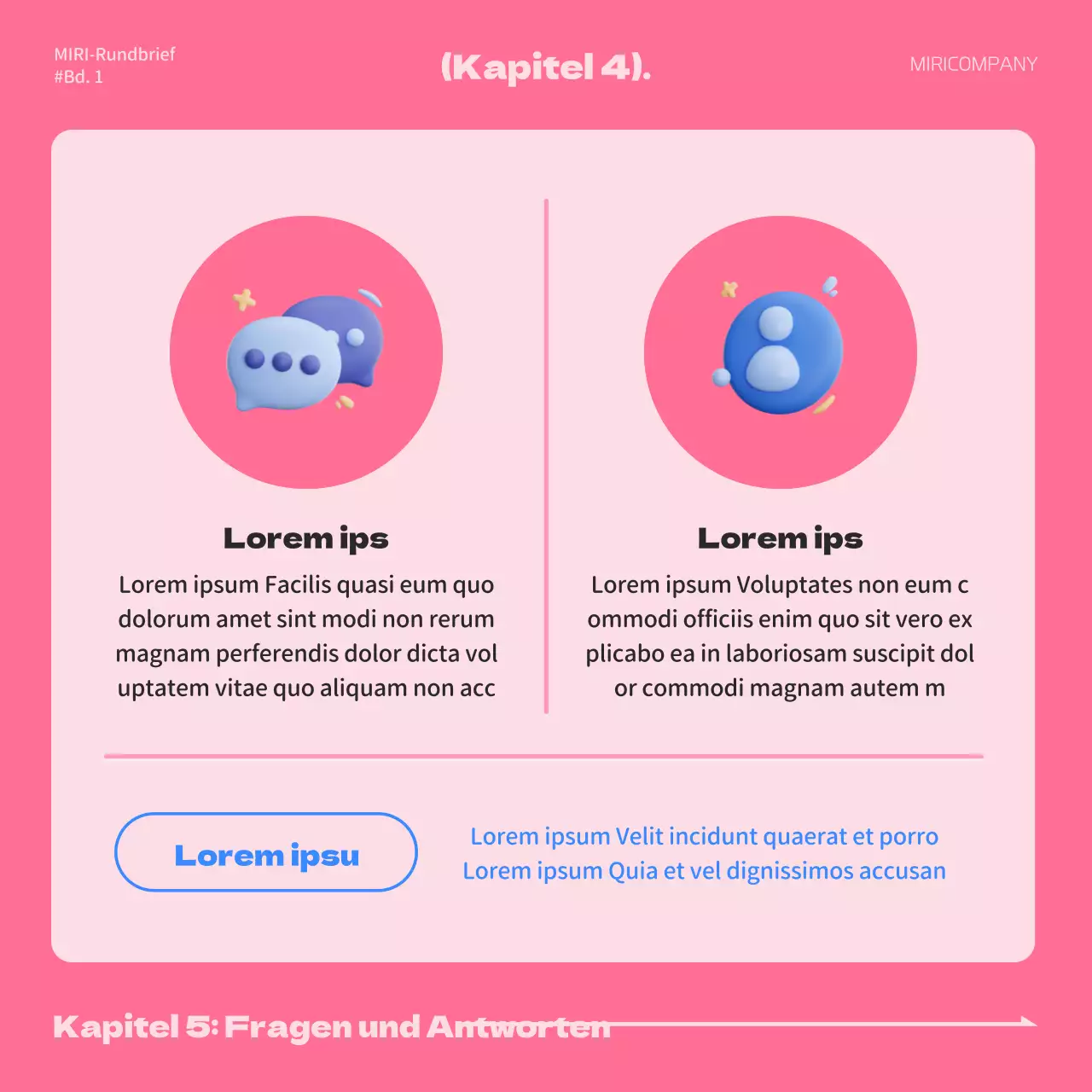 Ein einfaches rosafarbenes und blaues Anschreiben für ein Job-Mentoring