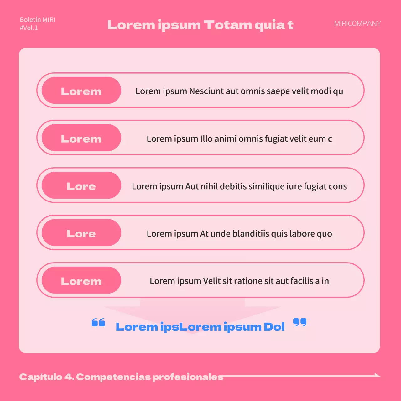 Una sencilla carta de presentación de orientación laboral en rosa y azul