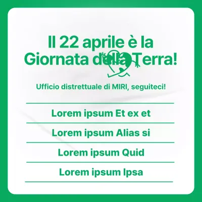 Promuovere una campagna verde e carina per la Giornata della Terra