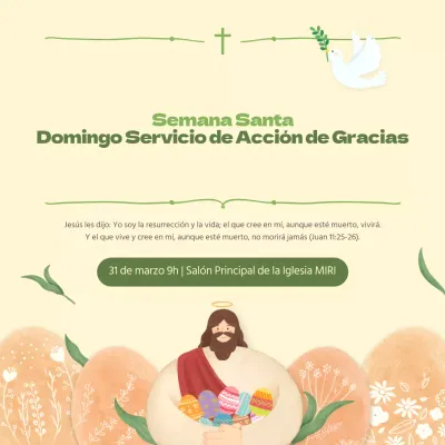 Sencillos pregones de Pascua en verde y amarillo