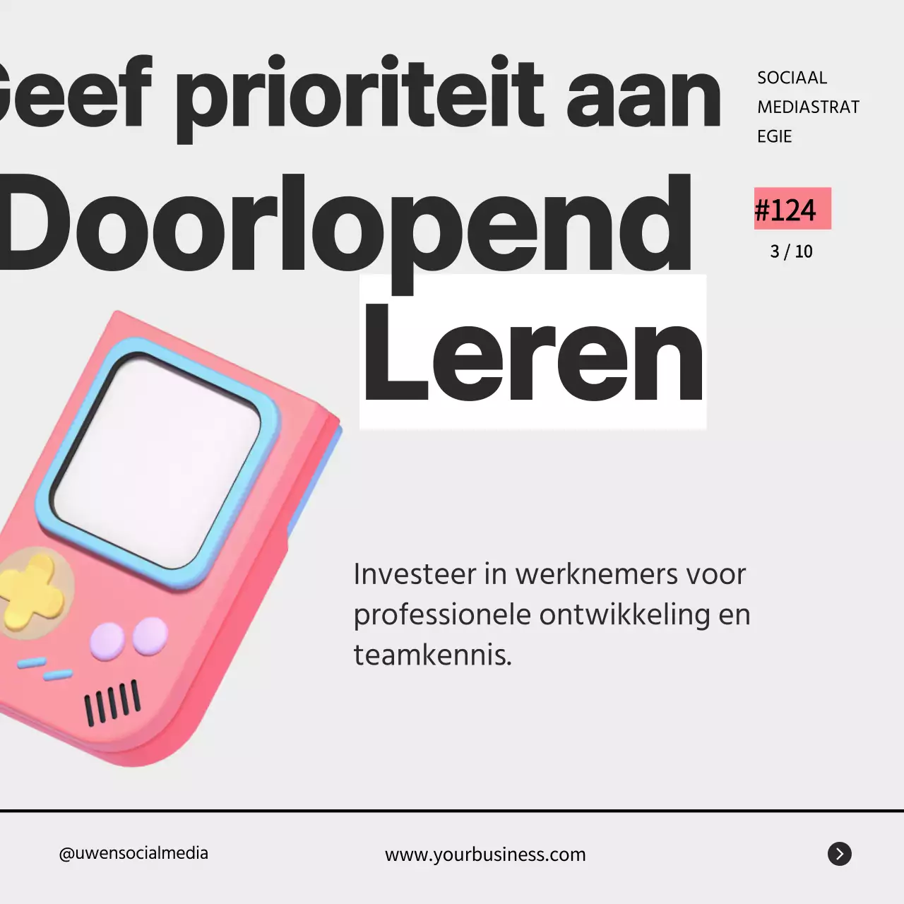 Grijs Retro Vet Zakelijke Strategie Tips Instagram Carrousel Post