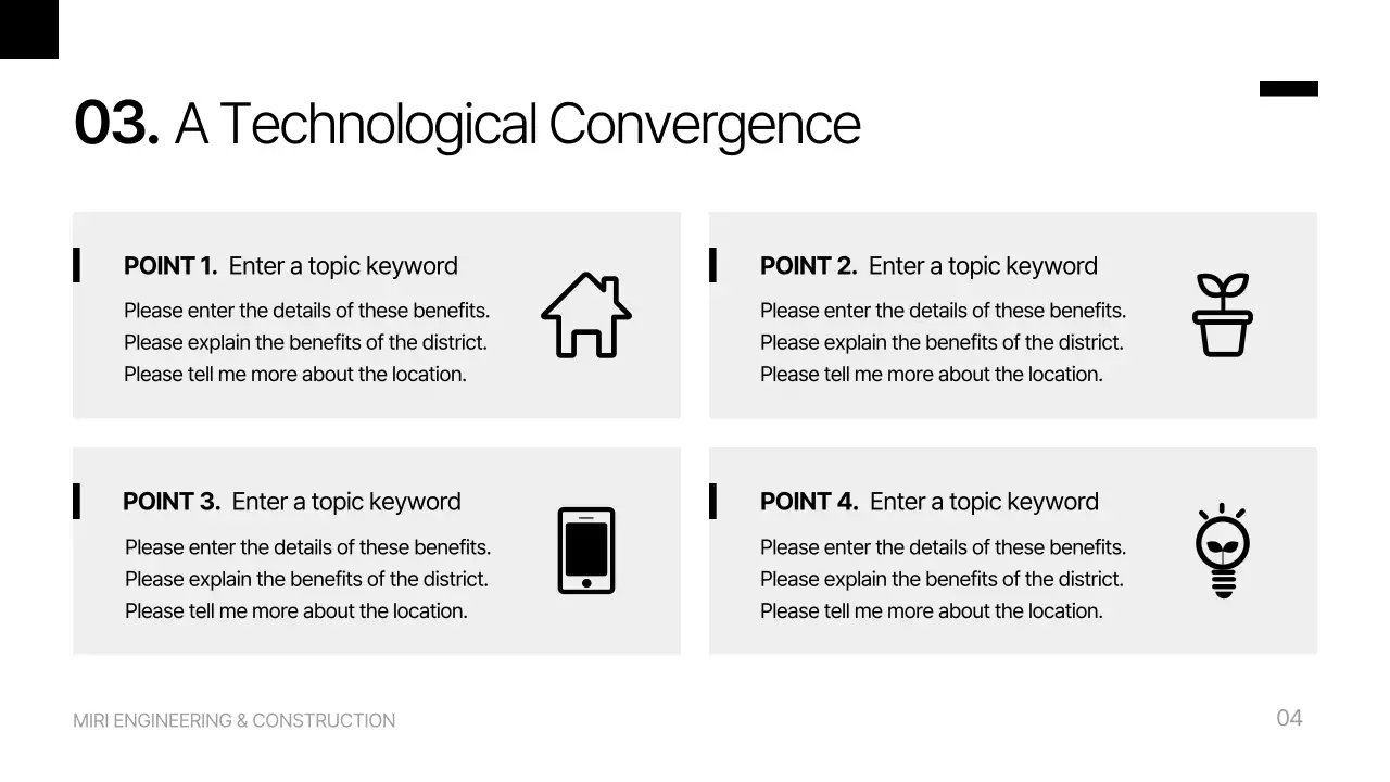 블루 모던 건설 프리젠테이션
