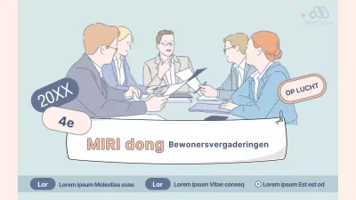 Promoot een livestream van de stadsvergadering met een trendy hemelsblauw en roze kleurenschema