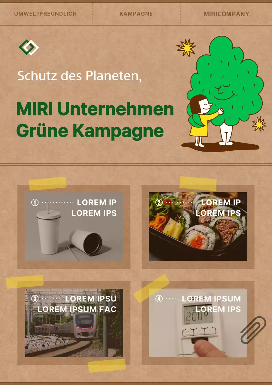Ein einfacher grüner und weißer Leitfaden für grüne Kampagnen